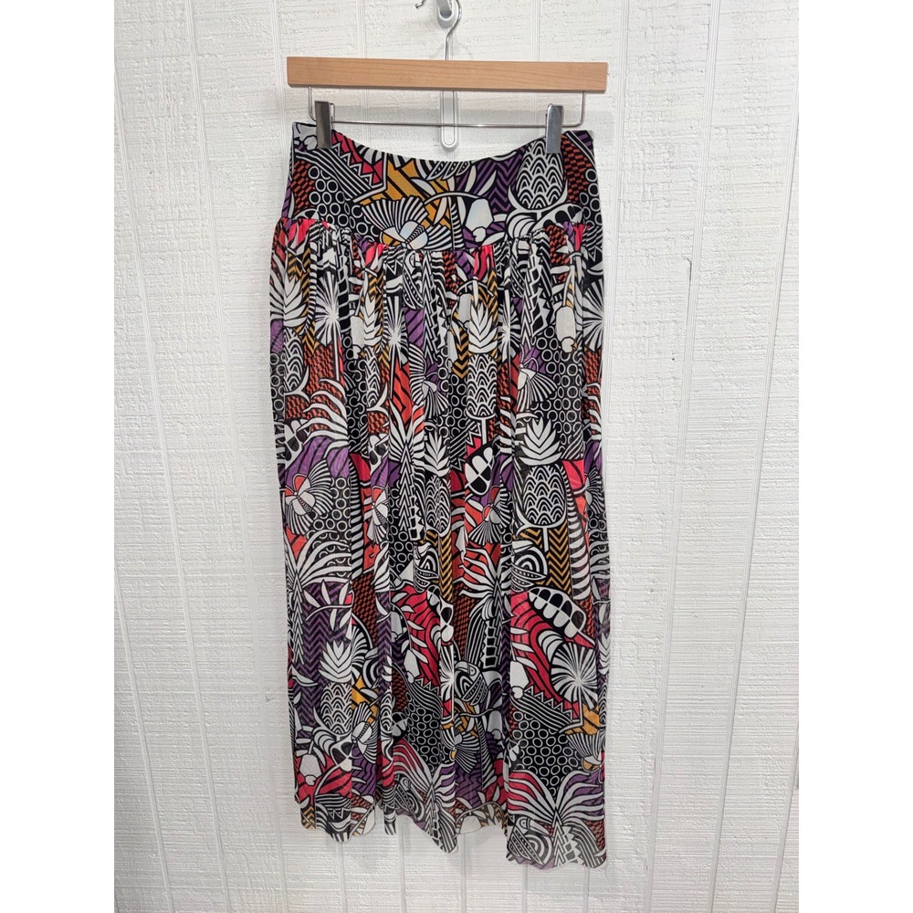 Farm Rio for Anthropologie Maxi Skirt Women Multicolor Abstract Graphic Small